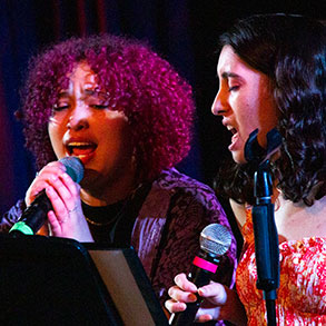Two students smiling. Links to Donor-Advised Funds Two students smiling. Links to Donor-Advised Funds